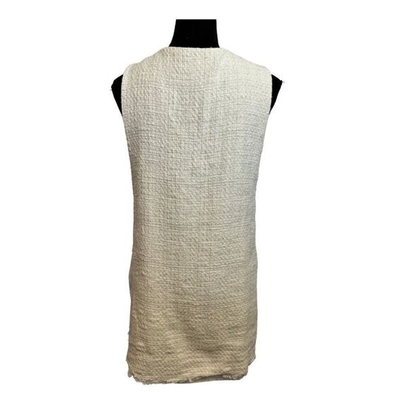 Zara Tweed Sleeveless Dress Ivory - Picture 3 of 9